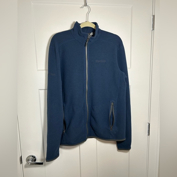 Men's Marmot large fleece full zip jacket, men's large Marmot jacket